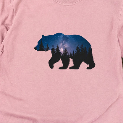 Bear Night Silhouette Cotton Long Sleeve