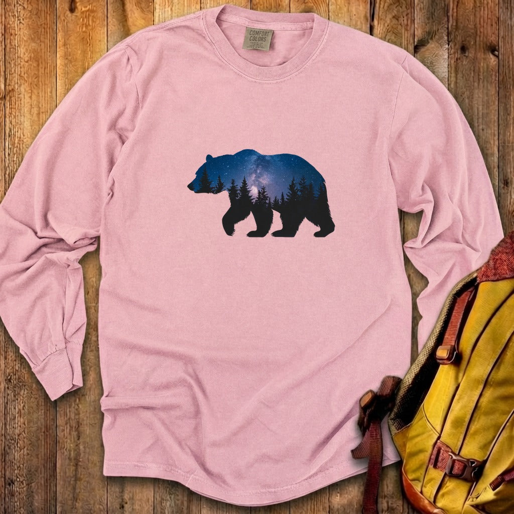Bear Night Silhouette Cotton Long Sleeve