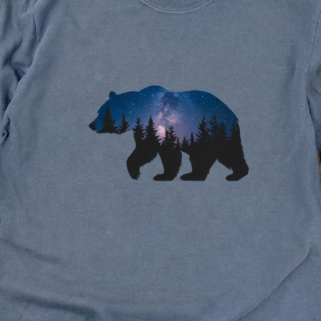 Bear Night Silhouette Cotton Long Sleeve