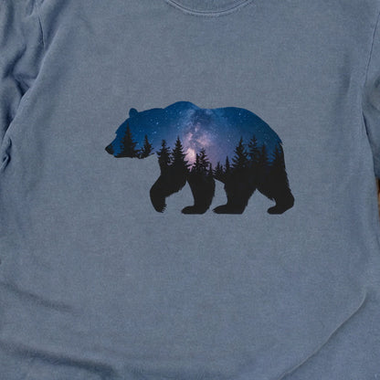 Bear Night Silhouette Cotton Long Sleeve