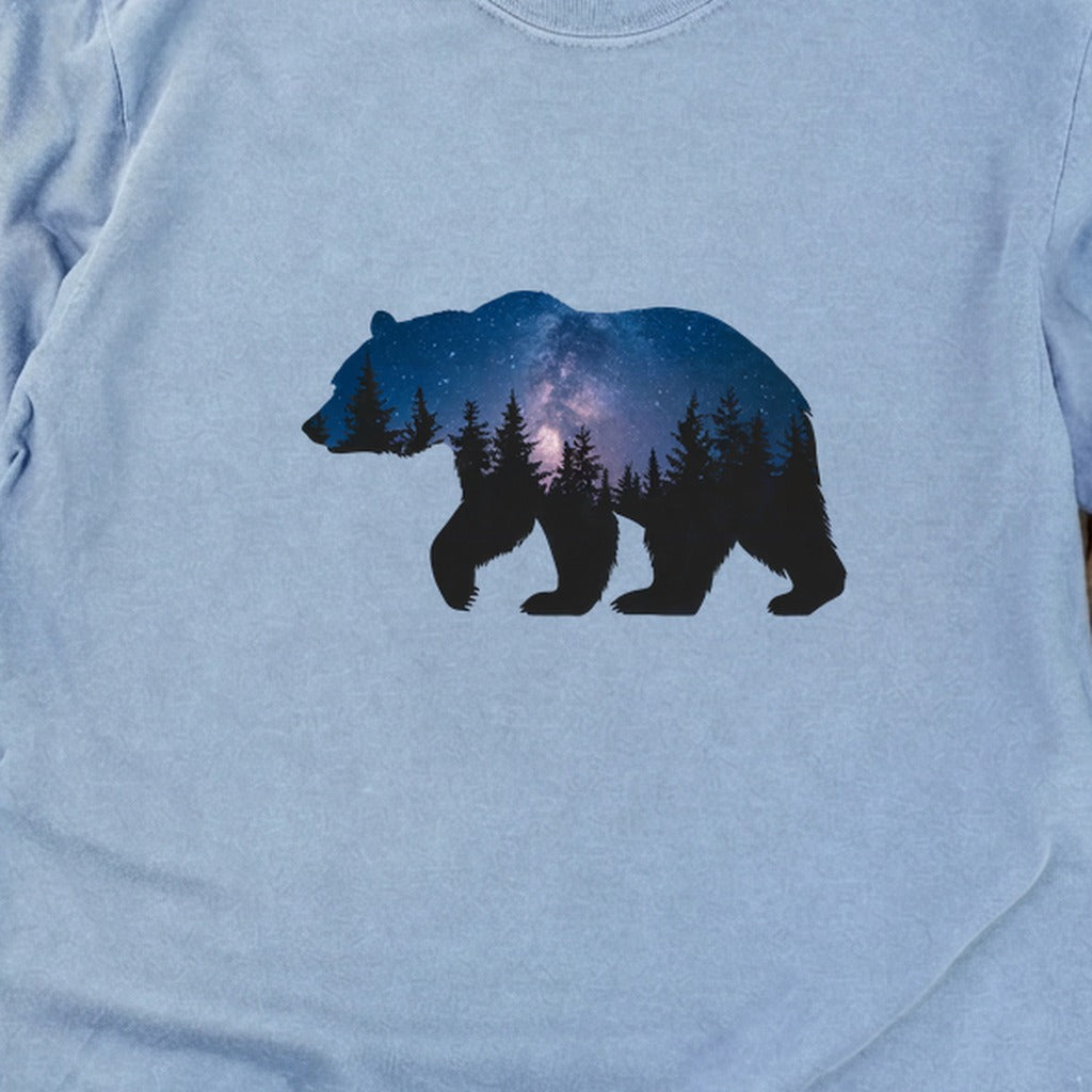Bear Night Silhouette Cotton Long Sleeve