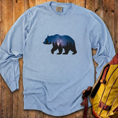 Bear Night Silhouette Cotton Long Sleeve