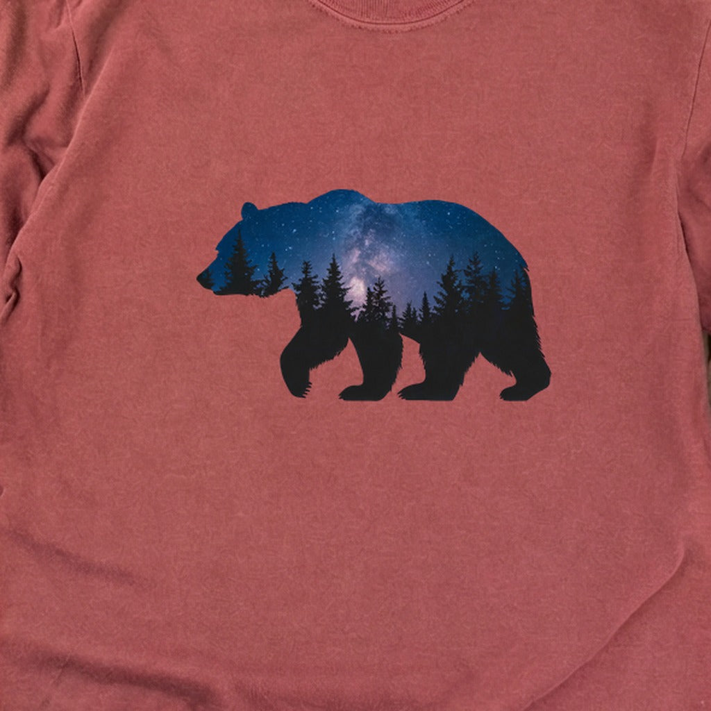 Bear Night Silhouette Cotton Long Sleeve