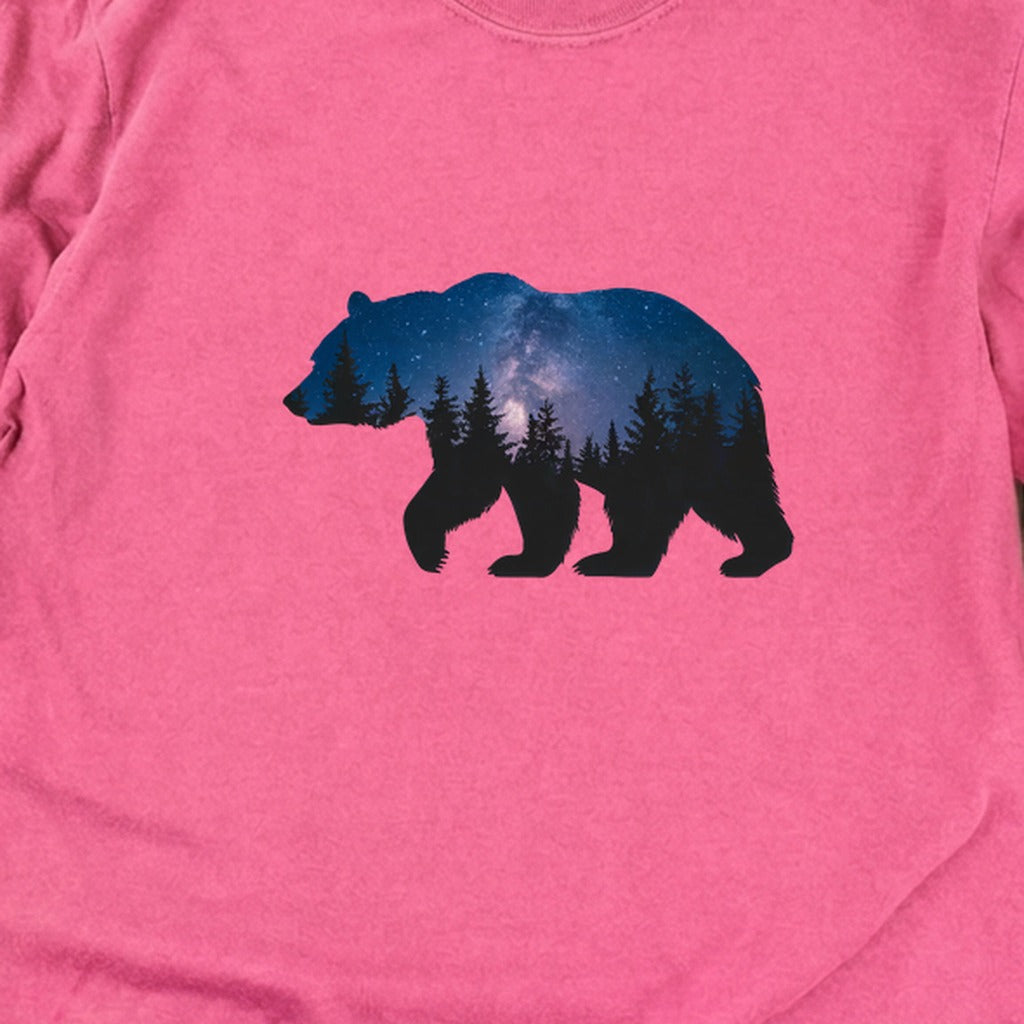 Bear Night Silhouette Cotton Long Sleeve