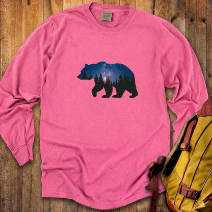 Bear Night Silhouette Cotton Long Sleeve