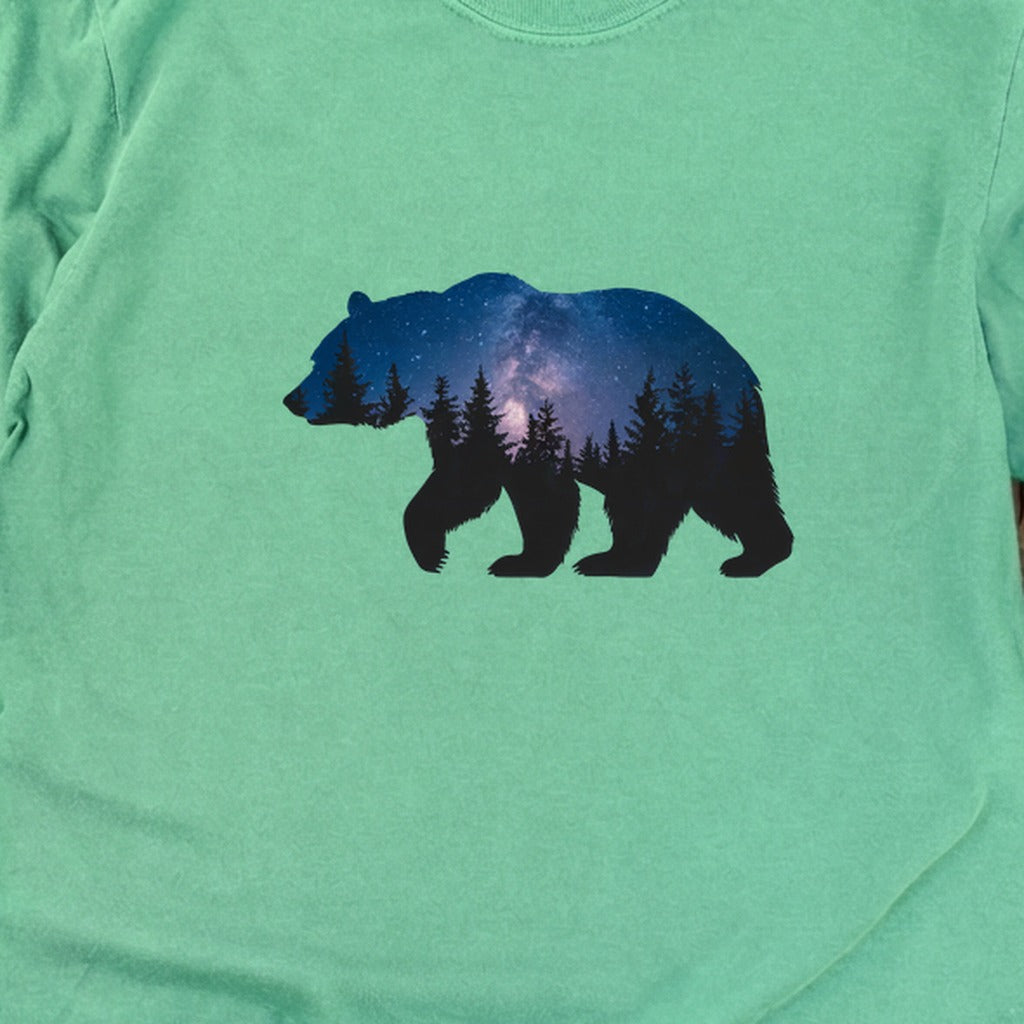 Bear Night Silhouette Cotton Long Sleeve