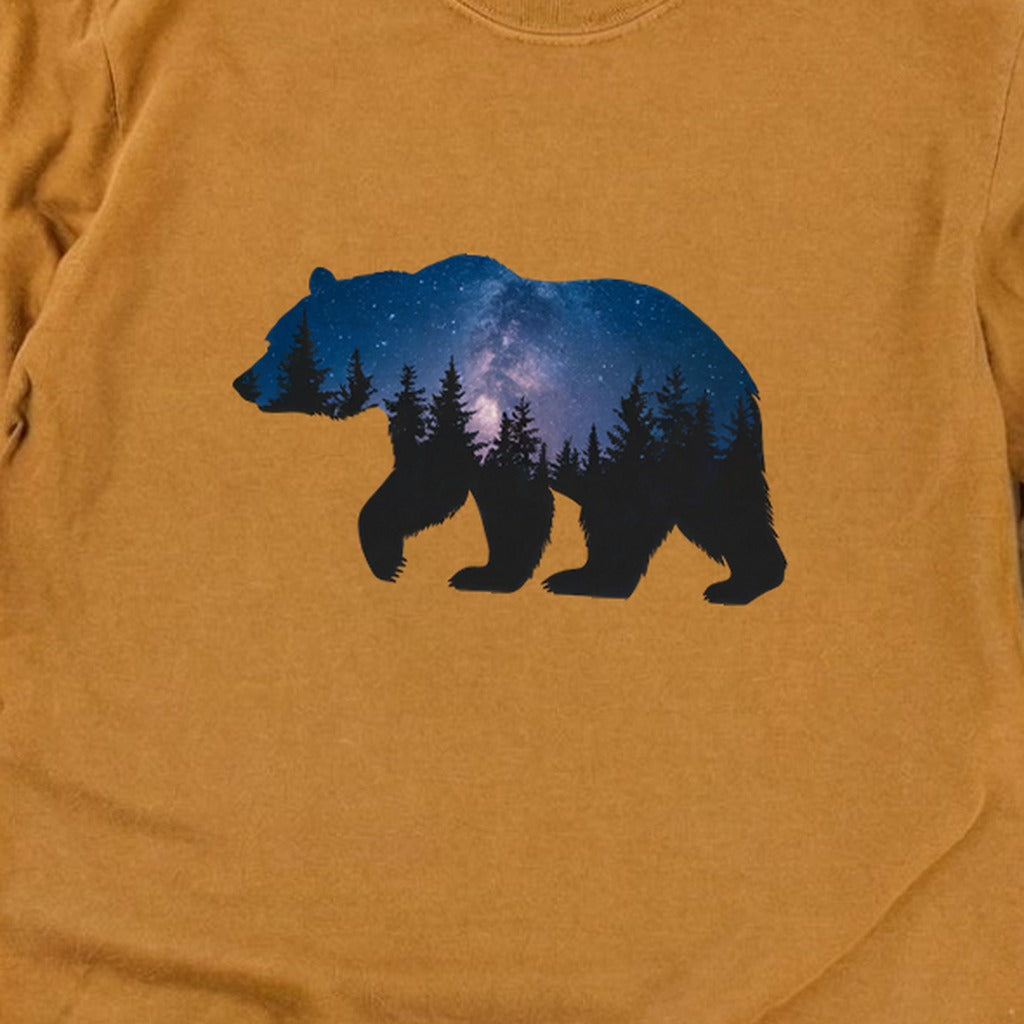 Bear Night Silhouette Cotton Long Sleeve