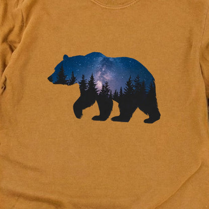 Bear Night Silhouette Cotton Long Sleeve