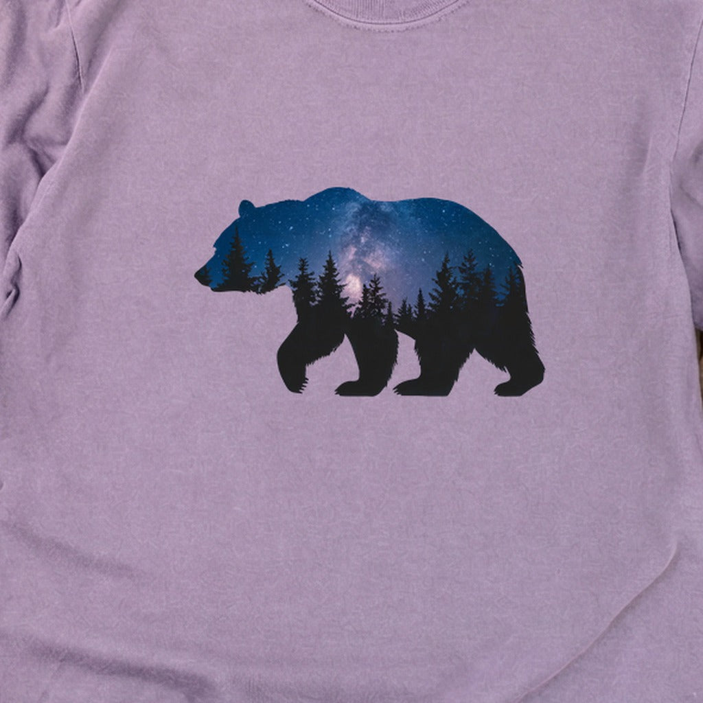 Bear Night Silhouette Cotton Long Sleeve