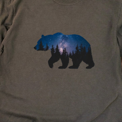 Bear Night Silhouette Cotton Long Sleeve