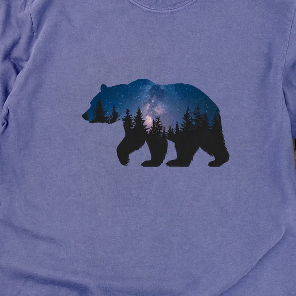 Bear Night Silhouette Cotton Long Sleeve