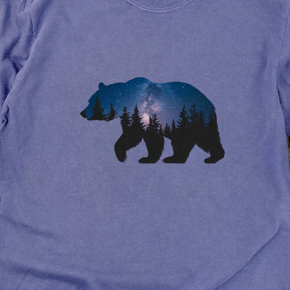 Bear Night Silhouette Cotton Long Sleeve