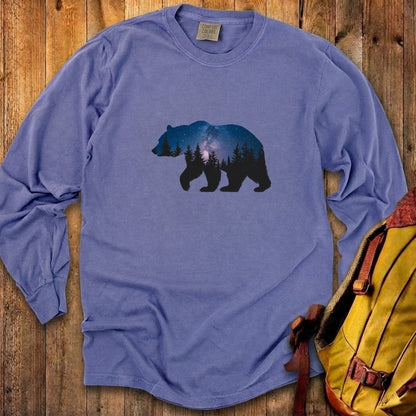 Bear Night Silhouette Cotton Long Sleeve