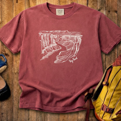 Big Bend Line Drawing Cotton T-Shirt