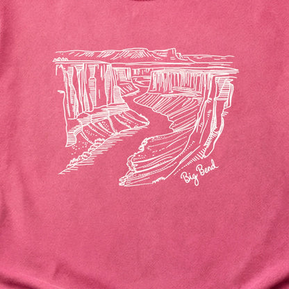 Big Bend Line Drawing Cotton T-Shirt
