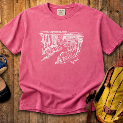 Big Bend Line Drawing Cotton T-Shirt