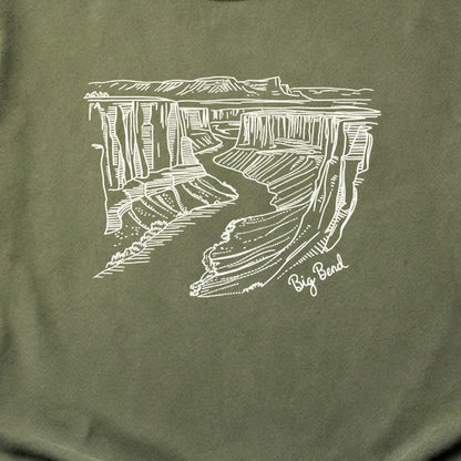 Big Bend Line Drawing Cotton T-Shirt