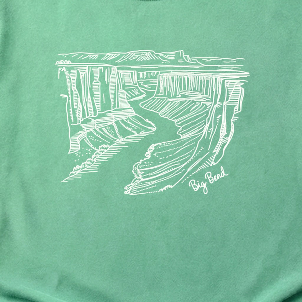 Big Bend Line Drawing Cotton T-Shirt