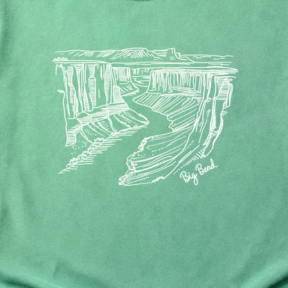 Big Bend Line Drawing Cotton T-Shirt
