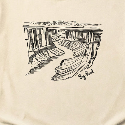 Big Bend Line Drawing Cotton T-Shirt