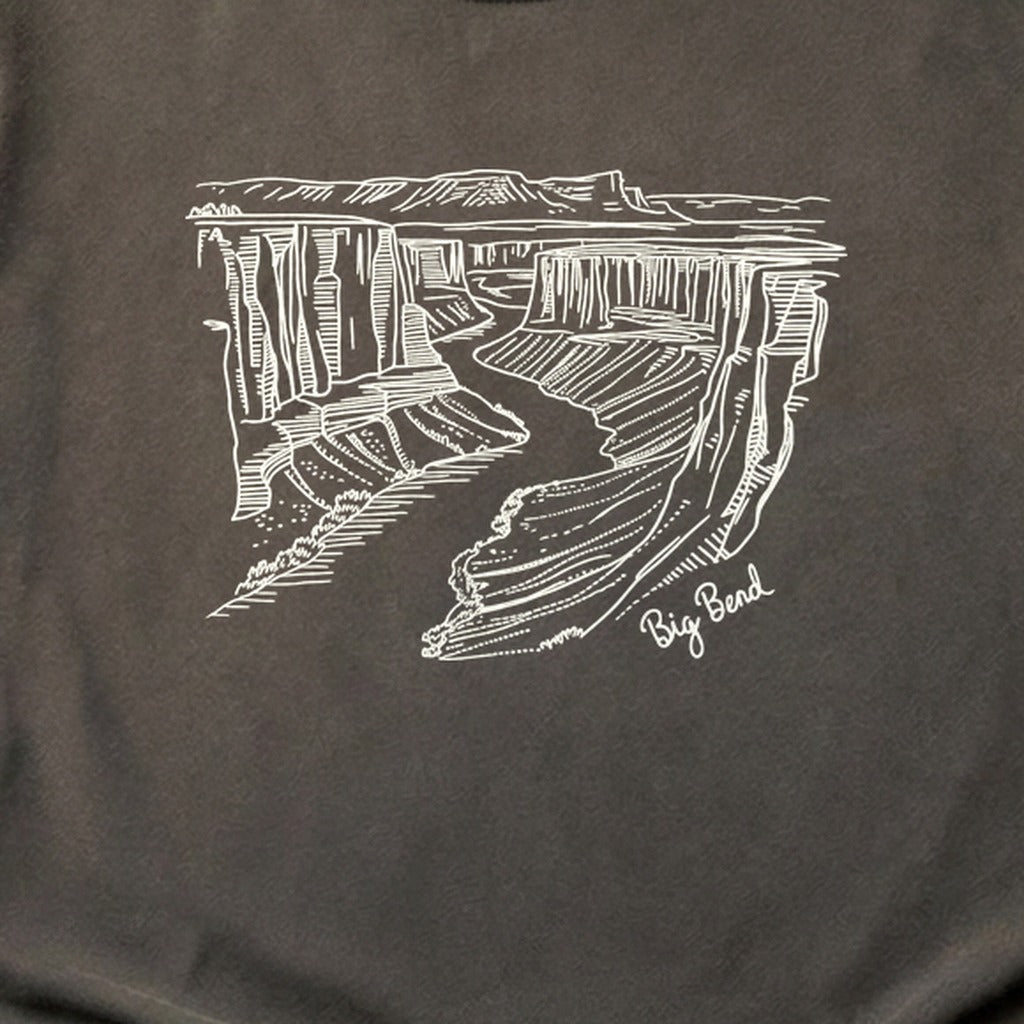 Big Bend Line Drawing Cotton T-Shirt