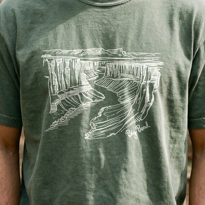 Big Bend Line Drawing Cotton T-Shirt