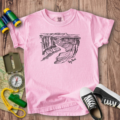 Big Bend Line Drawing Kids Cotton T-Shirt