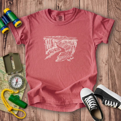 Big Bend Line Drawing Kids Cotton T-Shirt
