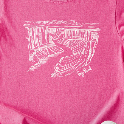 Big Bend Line Drawing Kids Cotton T-Shirt