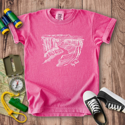 Big Bend Line Drawing Kids Cotton T-Shirt