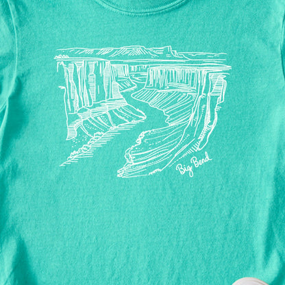 Big Bend Line Drawing Kids Cotton T-Shirt