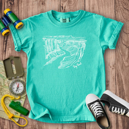 Big Bend Line Drawing Kids Cotton T-Shirt