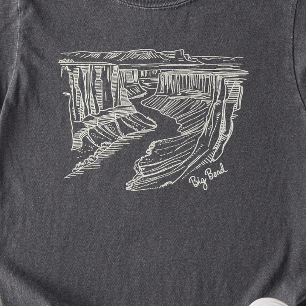 Big Bend Line Drawing Kids Cotton T-Shirt