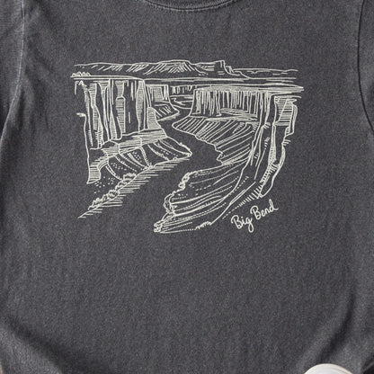 Big Bend Line Drawing Kids Cotton T-Shirt