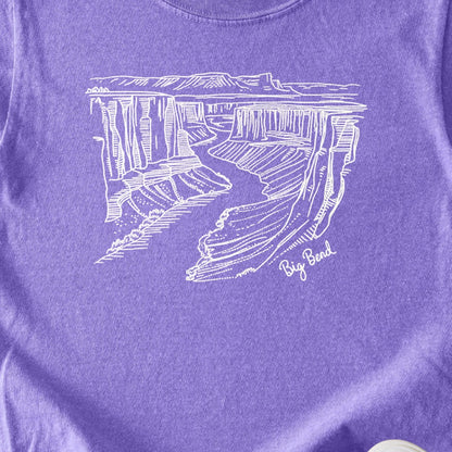Big Bend Line Drawing Kids Cotton T-Shirt