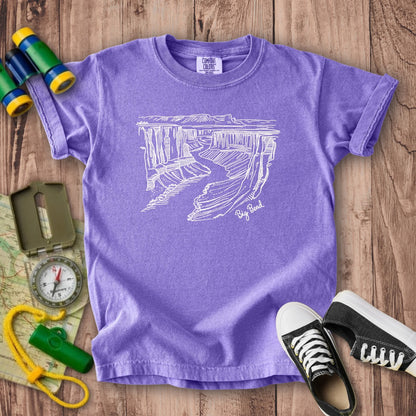 Big Bend Line Drawing Kids Cotton T-Shirt