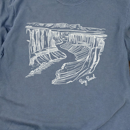 Big Bend Line Drawing Cotton Long Sleeve