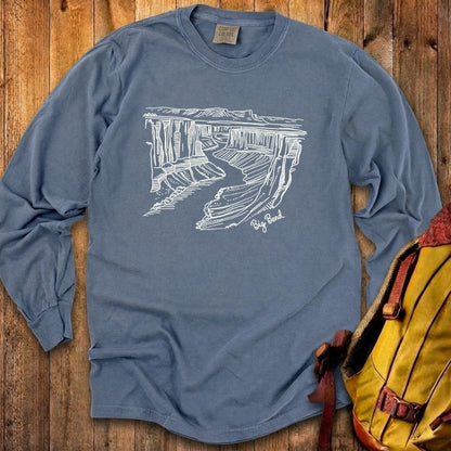 Big Bend Line Drawing Cotton Long Sleeve