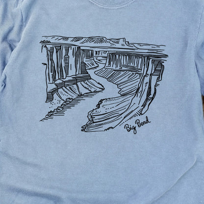 Big Bend Line Drawing Cotton Long Sleeve