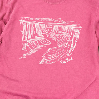 Big Bend Line Drawing Cotton Long Sleeve