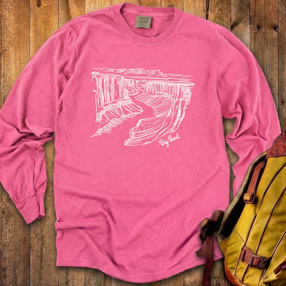 Big Bend Line Drawing Cotton Long Sleeve