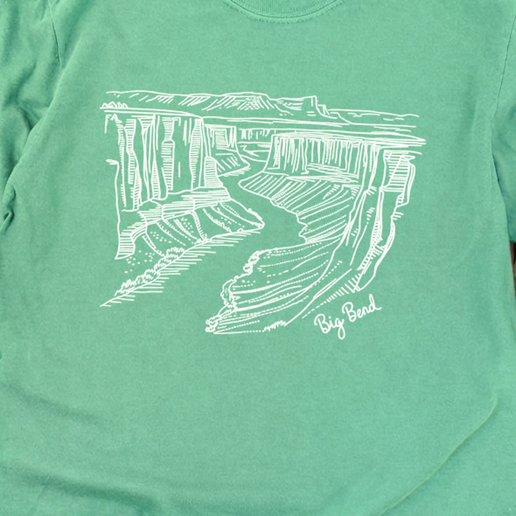 Big Bend Line Drawing Cotton Long Sleeve