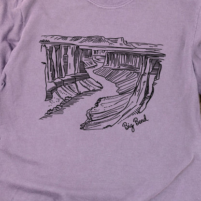 Big Bend Line Drawing Cotton Long Sleeve