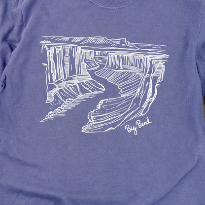 Big Bend Line Drawing Cotton Long Sleeve