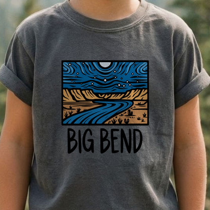 Big Bend National Park at Night Kids Cotton T-Shirt