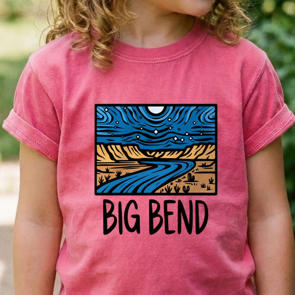 Big Bend National Park at Night Kids Cotton T-Shirt