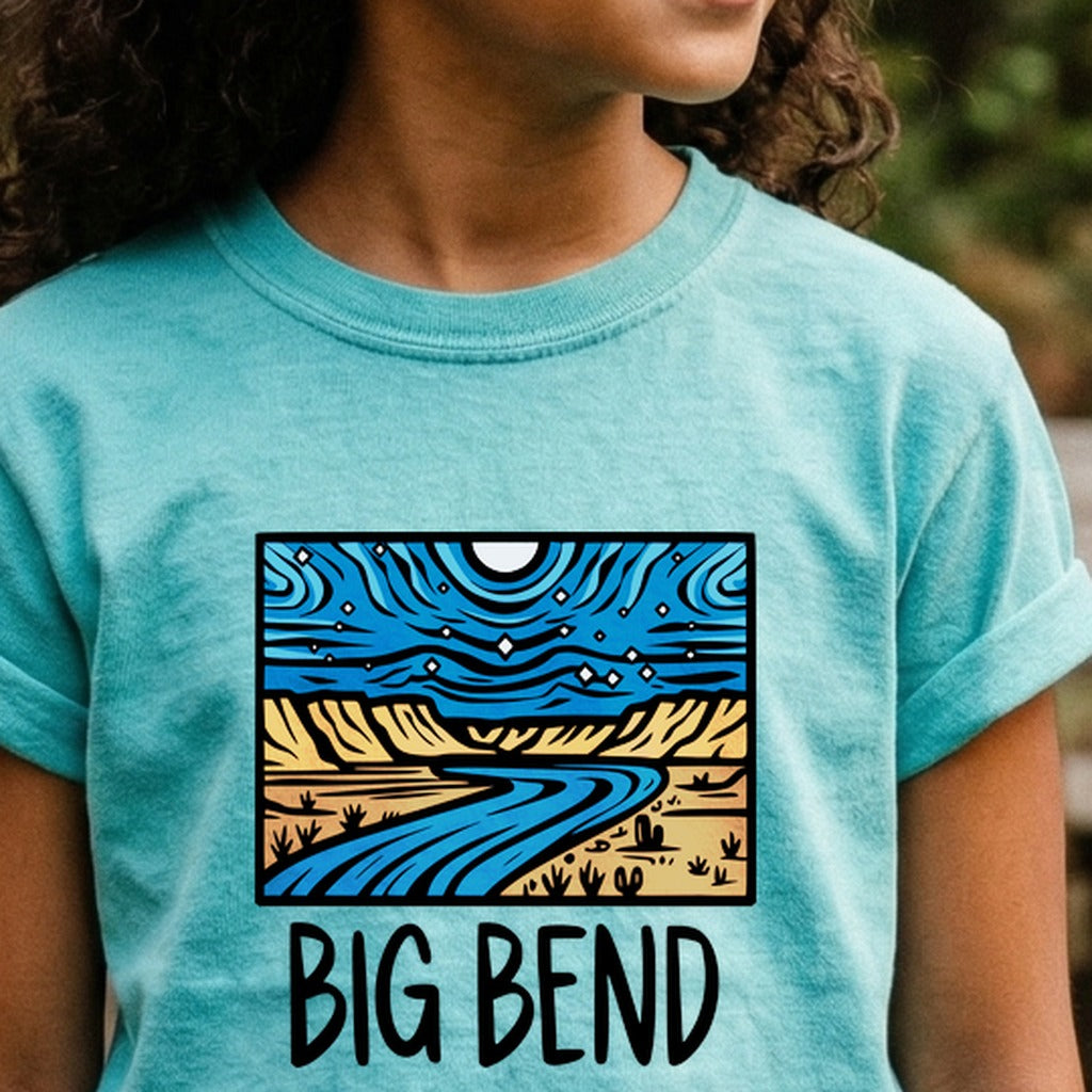 Big Bend National Park at Night Kids Cotton T-Shirt