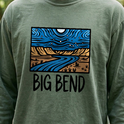 Big Bend National Park at Night Cotton Long Sleeve