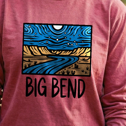 Big Bend National Park at Night Cotton Long Sleeve