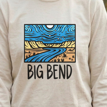 Big Bend National Park at Night Cotton Long Sleeve